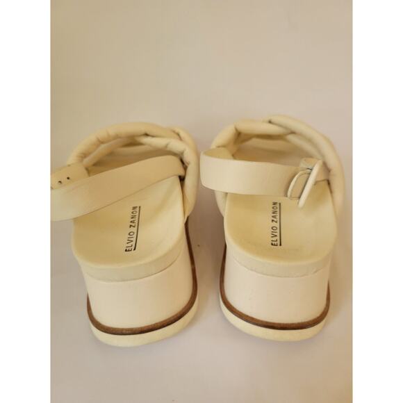 Elvio Zanon Anthropologie Leather Platform Sandals 39 or 8.5 - Picture 4 of 7